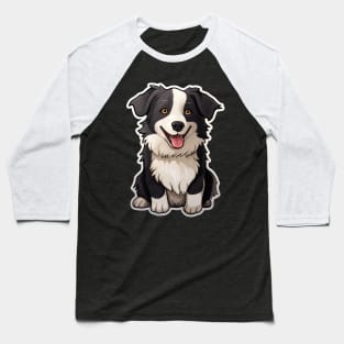 Cute Border Collie Dogs Funny Border Collie Baseball T-Shirt